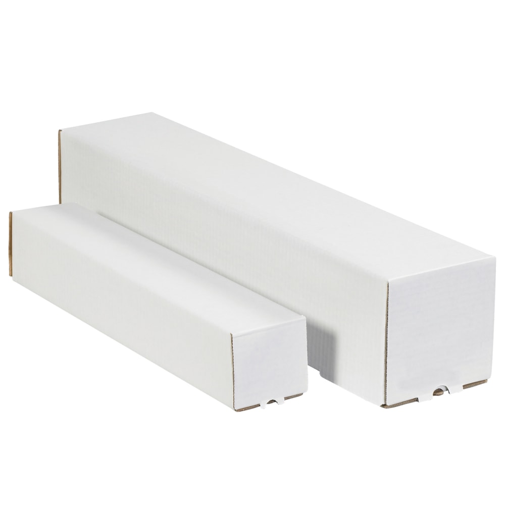 Partners Brand Square Mailing Tubes, 3inH x 3inW x 12inD, White, Pack Of 25 MPN:M3312