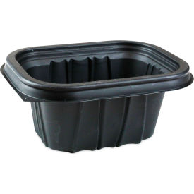 Pactiv Evergreen EarthChoice Entree2Go Takeout Container 12 oz. Capacity Black 600/Carton YCNB6X412000