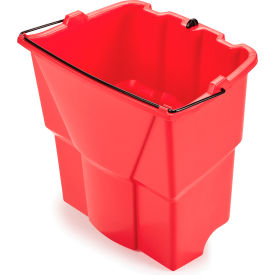 Rubbermaid Commercial Products 35 Qt Wavebrake 2 Dirty Water Bucket Red Plastic 2064907 - Pkg Qty 6