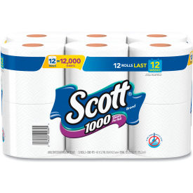 Scott 1000 Bathroom Tissue Septic Safe 1-Ply 1000 Sheets/Roll 12 Rolls/Pack 4 Packs/Carton 10060