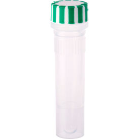 CELLTREAT 1.5mL Screw Top Micro Tube & Cap Self-Standing Grip Band Green Sterile 500PK 230820