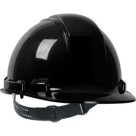 Whistler Cap Style Hard Hat HDPE Shell 4-Point Textile Suspension and Pin-Lock Adjustment Black 280-HP241-11