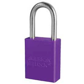 American Lock® No. A1106PRP Solid Aluminum Rectangular Padlock - Purple A1106PRP - Pkg Qty 24