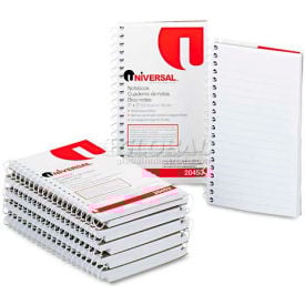 Universal® Wirebound Memo Book Narrow Rule 5 x 3 White 12 50-Sheet Pads/Pack UNV20453