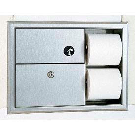 Bobrick® ClassicSeries™ Recessed Sanitary Disposal & Tissue Dispenser - B3094 B3094