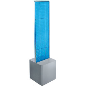 Global Approved 700729-BLU Two-Sided Pegboard Floor Display W/ Studio Base 14-1/2