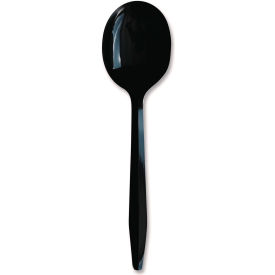Boardwalk® Heavyweight Soup Spoons Polypropylene Black 1000/Carton BWKSOUPBLHVY