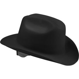 Jackson Safety Western Outlaw Safety Hard Hat 4-Point Ratchet Suspension HDPE Black 17330
