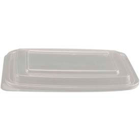 Microwave Safe Container Lid Plastic Fits 24-32 oz. Rectangular Clear 75/Bag 300 ct GNP FPR932