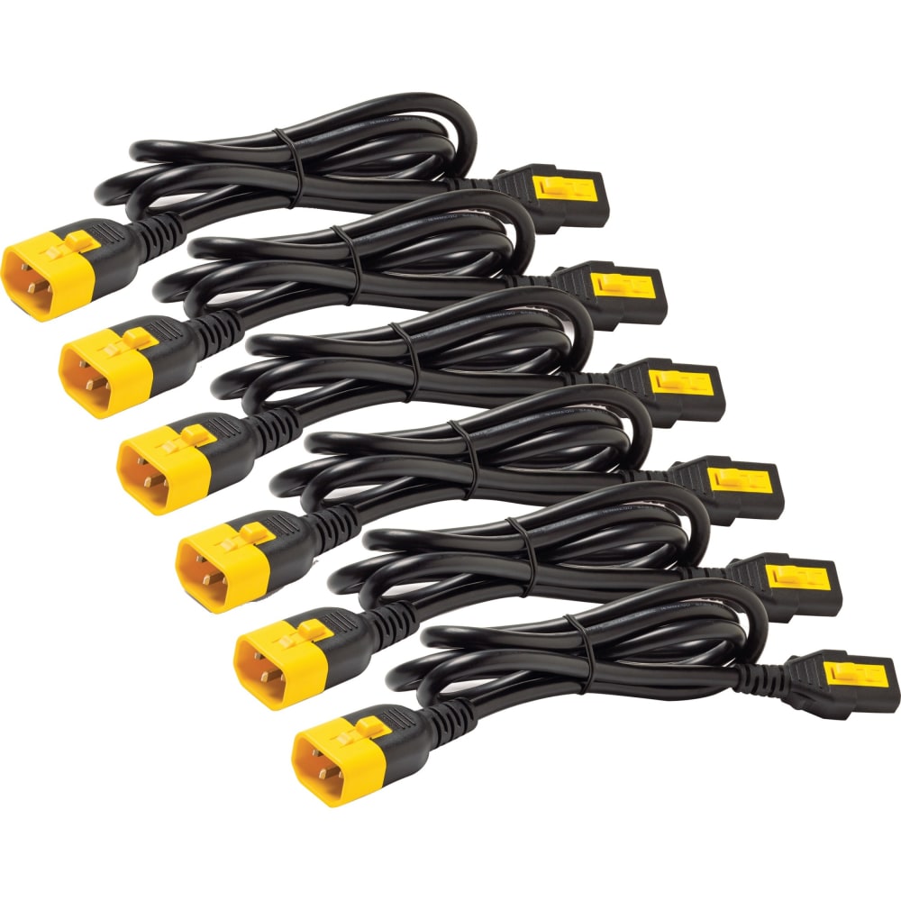 APC Power Cord Kit (6 ea), Locking, C13 to C14, 1.2m, North America For PDU 10 A Black 4 ft Cord Length IEC 60320 C14 / IEC 60320 C14 1 Each MPN:AP8704S-NA