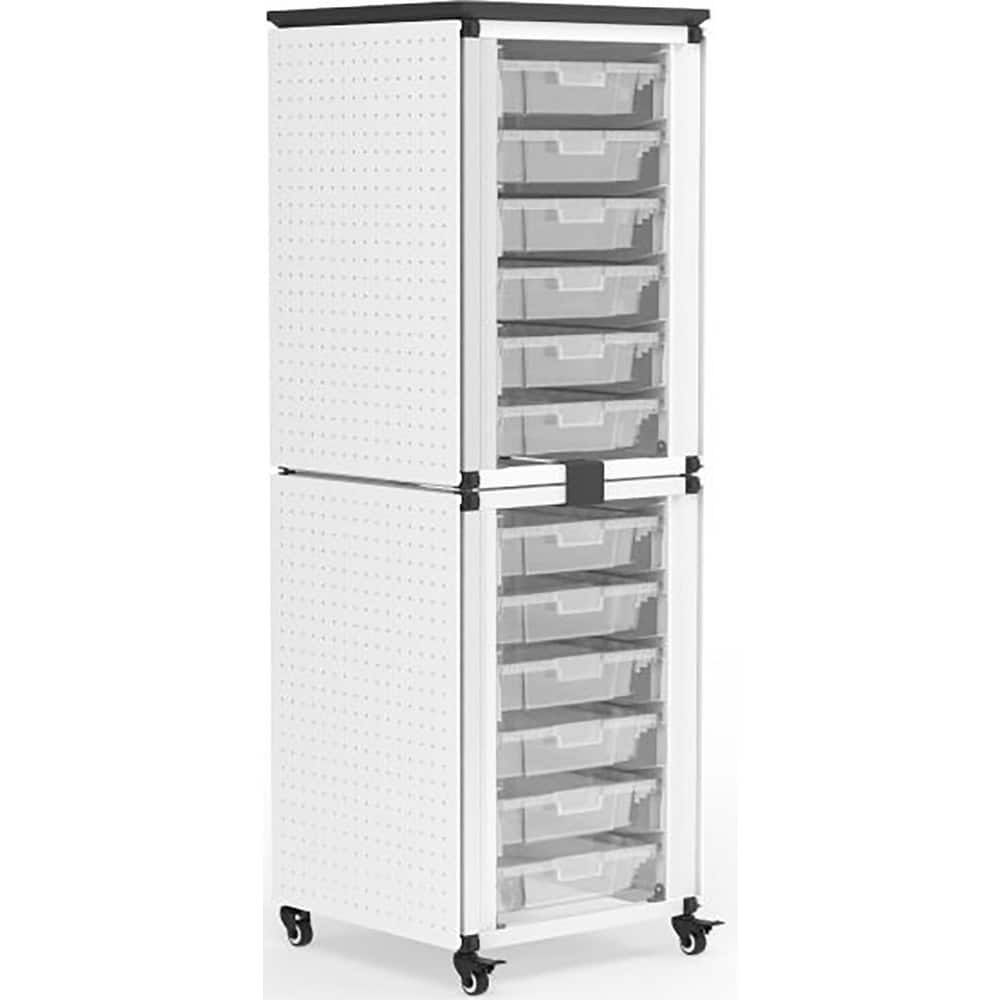 Carts, Cart Type: Modular Classroom Storage Cabinet Cart , Assembly: Assembly Required , Load Capacity (Lb. - 3 Decimals): 220.000 , Color: Black  MPN:MBS-STR-12-12S