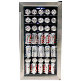 Whynter BR-130SB - Beverage Refrigerator Stainless Steel Internal Fan 120 Cans Capacity 33