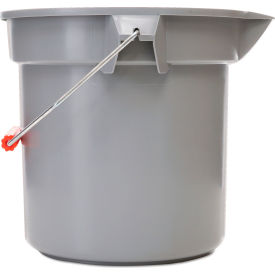 Rubbermaid® Commercial BRUTE Round Utility Pail 14 qt Plastic Gray 12
