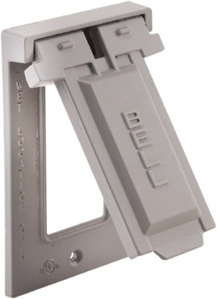 1 Outlet, Powder Coat Finish, Rectangle Weather Resistant Box Cover MPN:5103-0