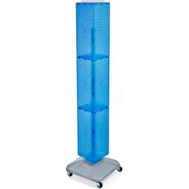 Global Approved 703390-BLU 4-Sided Interlocking Pegboard Display W/ Wheels 8