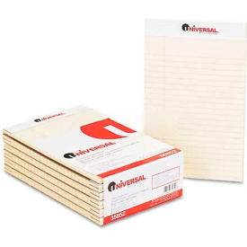 Universal® Colored Perforated Note Pads Wide Rule 5 x 8 Ivory 50-Sheet Dozen UNV35852