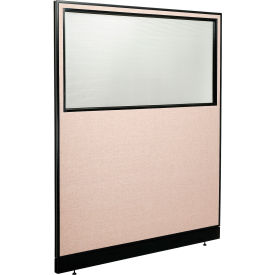 Interion® Office Partition Panel with Partial Window & Pass-Thru Cable 60-1/4