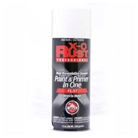 X-O Rust 12 oz. Aerosol Rust Preventative Paint & Primer In One Flat White - 125796 125796