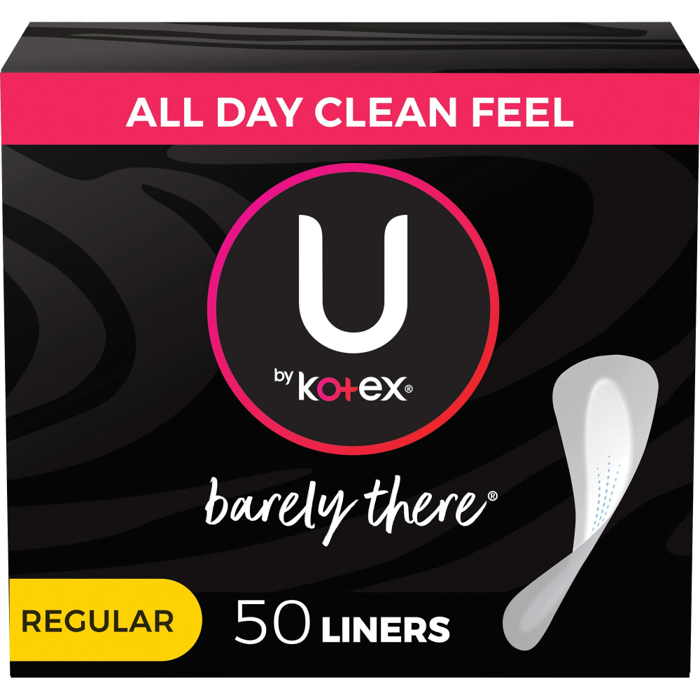U by Kotex Barely There Panty Liners, Box Of 50 Liners MPN:KCC42489