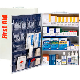 First Aid Only® 4 Shelf First Aid ANSI 2015 Class B+ Metal Cabinet with Meds 90576