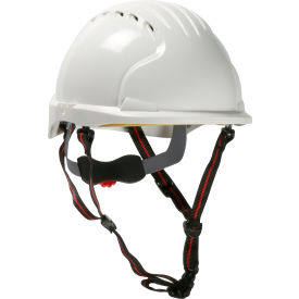 Evo 6151 Ascend Short Brim Safety Helmet HDPE Shell 4-Pt Chinstrap 6-Point Suspension White 280-EV6151SV-CH-10