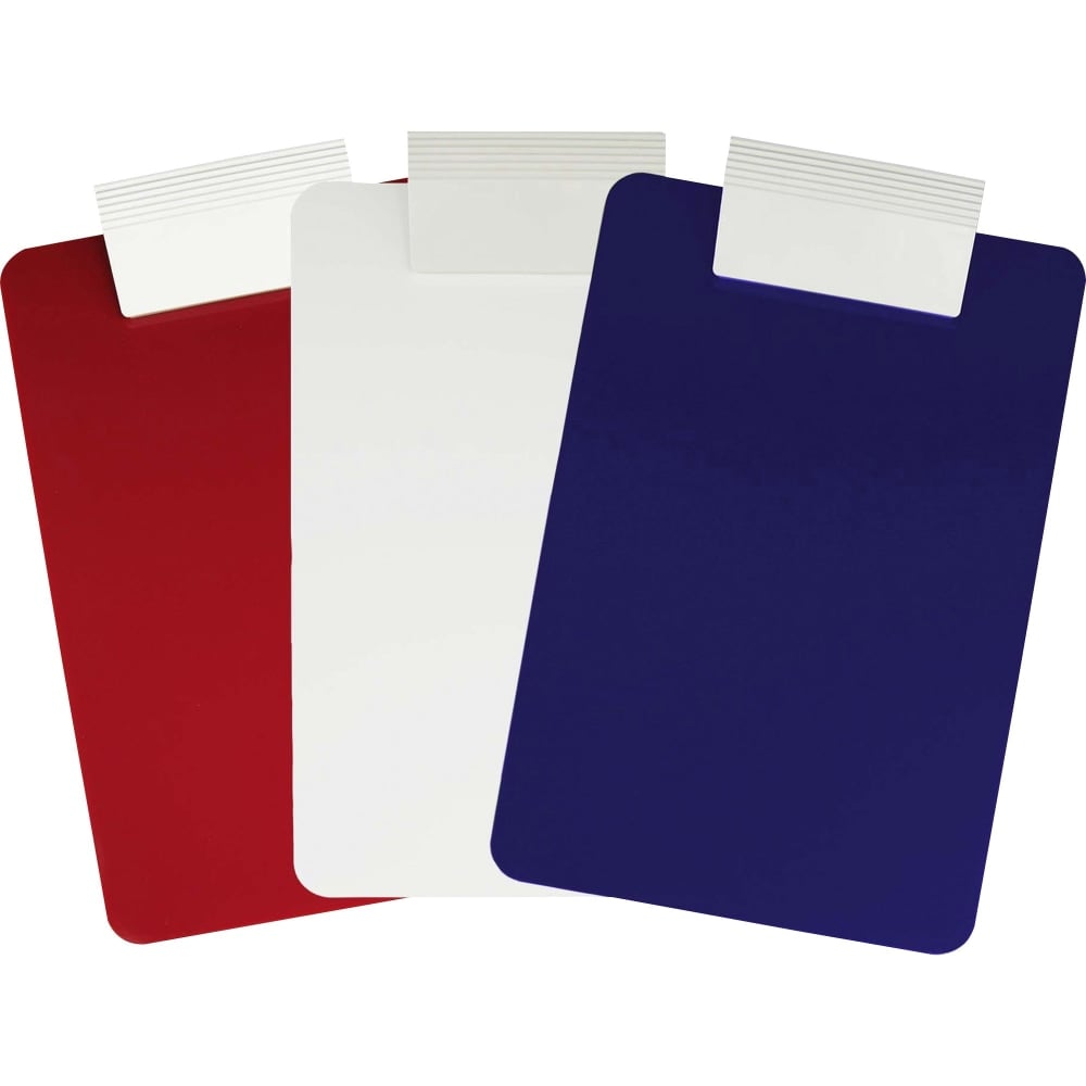 Saunders Antimicrobial Clipboard - 8 1/2in x 11in - Red, Blue - 1 Each (Min Order Qty 3) MPN:21612