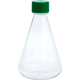 CELLTREAT® 1000mL Erlenmeyer Flask Solid Cap Plain Bottom PETG Sterile 229812