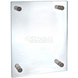 Global Approved 105514 Acrylic Standoff Sign Holder W/ Caps 8.5