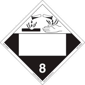 LabelMaster®ZEZ4B Corrosive Placard Blank Removable Vinyl 25/Pack ZEZ4B