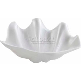 Winco PSBW-1W Shell Bowl 20 oz White Plastic PSBW-1W - Pkg Qty 12