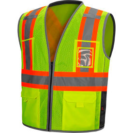 GSS Safety Class 2 Hype-Lite Safety Vest with X Back 2XL/3XL Lime 1611-LG/XL