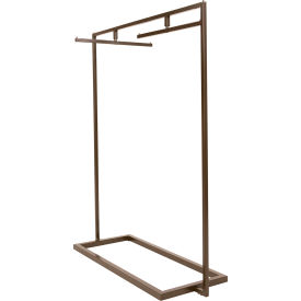 Econoco Linea 54 in. W x 66 in. H Statuary Bronze Garment Rack with 2 Swivel Hangbars LNSWVBBE