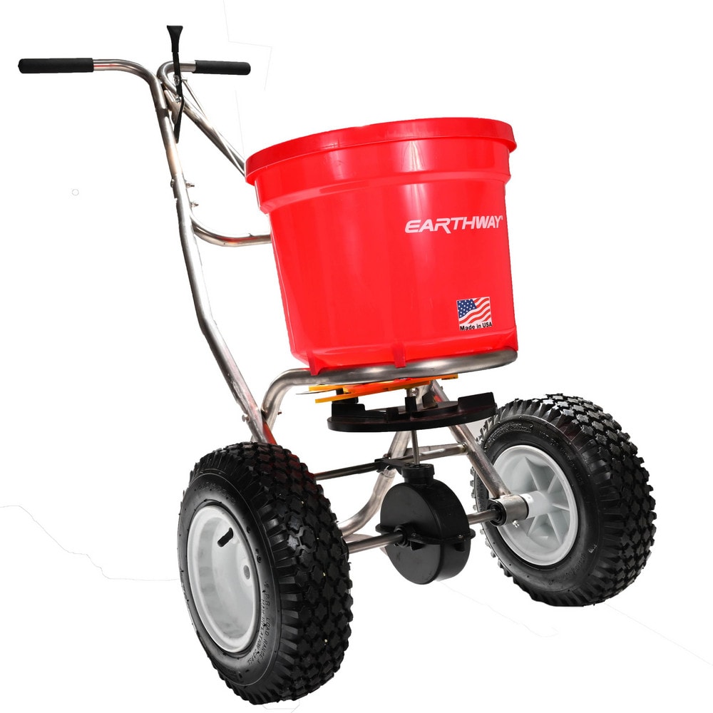 Landscape Spreaders; Spreader Type: Walk Behind Broadcast ; Handle Type: Fixed T ; Wheel Type: Pneumatic ; Minimum Spread Width (Decimal Inch): 96 ; Minimum Spread Width (Feet): 8 ; Maximum Spread Width (Feet): 12 MPN:21701