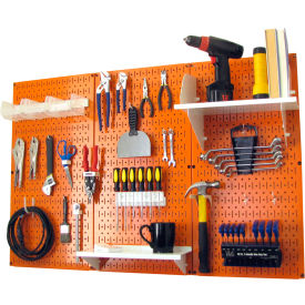 Wall Control Pegboard Standard Tool Storage Kit Orange/White 48