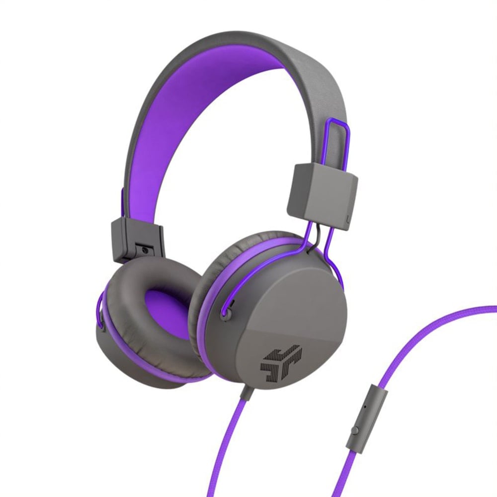 JLab Audio Kids JBuddies Studio Over-The-Ear Headphones, Gray/Purple, JKSTUDIO GRYPRL BX (Min Order Qty 5) MPN:JKSTUDIO-GRYPRPL-BOX