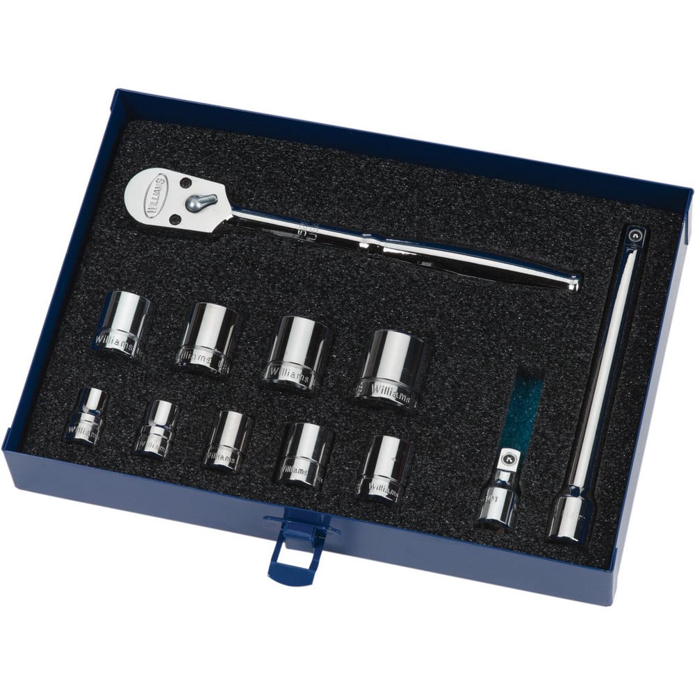 Socket Sets, Set Type: Socket Set , Measurement Type: SAE , Drive Size: 1/2 , Minimum Size (Inch): 3/8 , Maximum Size (Inch): 7/8  MPN:WSS-12HFTB