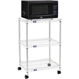 Nexel® Poly-Z-Brite® 3-Tier Microwave Station Cart Kit  24
