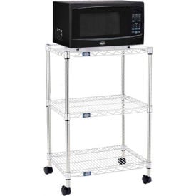 Nexel® Chrome 3-Tier Microwave Station Cart Kit 24