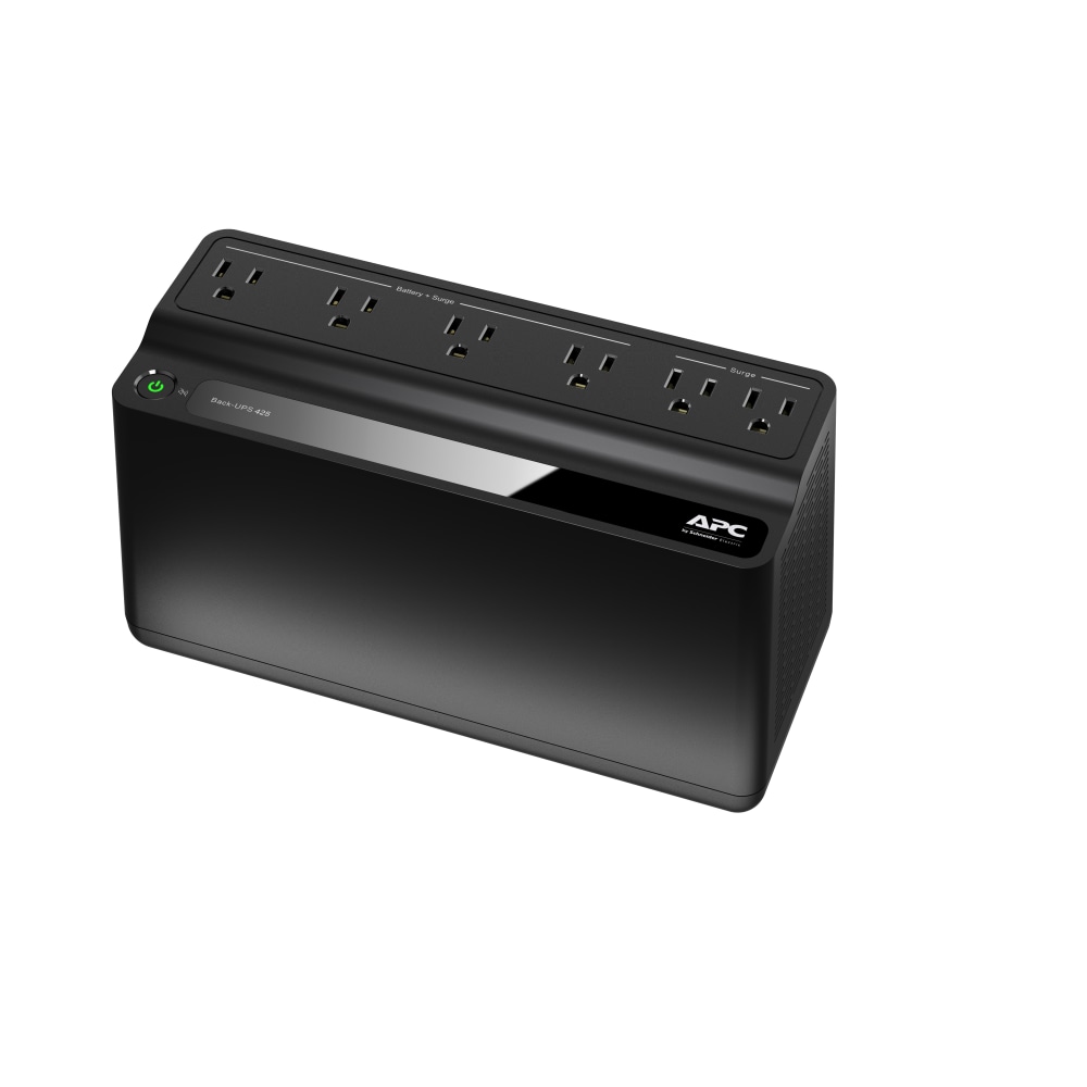 APC Back-UPS BE425M Battery Backup, 6 Outlet, 425VA/255W MPN:BE425M