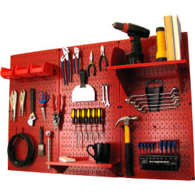 Wall Control Pegboard Standard Tool Storage Kit Red 48