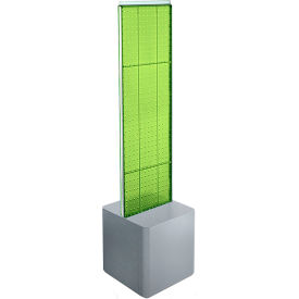 Global Approved 700729-GRE Two-Sided Pegboard Floor Display W/ Studio Base 14-1/2