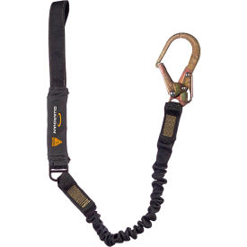 Guardian Arc Flash Shock Absorbing Lanyard Stretch Single Leg Steel Rebar Hook & Web Loop 6'L 3400010