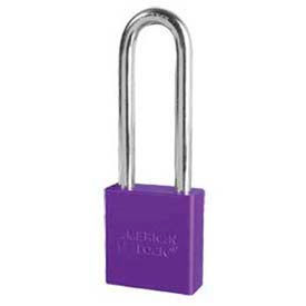 American Lock® No. A1207PRP Solid Aluminum Rectangular Padlock - Purple A1207PRP - Pkg Qty 24