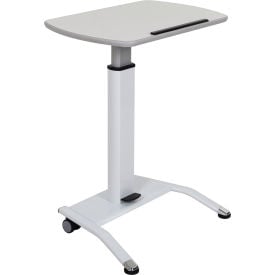 Luxor® Pneumatic Height Adjustable Lectern - White LX-PNADJ-WH