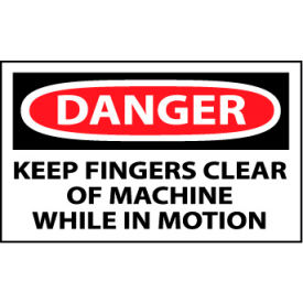 Machine Labels - Danger Keep Fingers Clear Of Machine D213AP