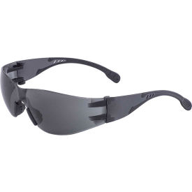 ERB® I-Fit Flex Frameless Safety Glasses Anti-Scratch Gray Lens Black Temples Pack of 12 - Pkg Qty 12 WEL16268BKGY