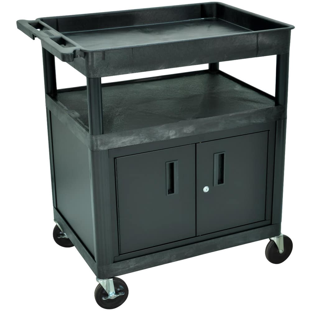 Carts, Cart Type: Tub Top & Flat Shelf Cart w/Cabinet , Assembly: Assembly Required , Caster Size: 4 in , Load Capacity (Lb. - 3 Decimals): 400.000  MPN:TC122C-B