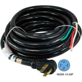 Conntek 14303 36-Ft 50-Amp RV Camp Power Cord with NEMA 14-50P Male Plug To Bare Wire 14303