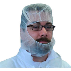 Lightweight Polypropylene Hood 100 Latex-Free White One Size 100/Bag 10 Bags/Case H-NWI-E-CROWN