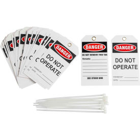 Brady® TG035E Lockout Tag- Danger Do Not Operate 2 Sided Vinyl 25/Pack TG035E